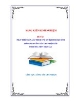 Phát triển kỹ năng thích ứng xã hội cho học sinh thông qua công tác chủ nhiệm lớp ở trường thpt hiện nay