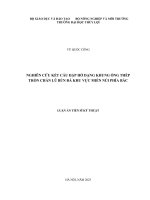 Nghiên cứu kết cấu Đập hở dạng khung Ống thép tròn chắn lũ bùn Đá khu vực miền núi phía bắc