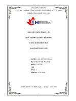 IUH - BÁO CÁO THỰC HÀNH QUÁ TRÌNH VÀ THIẾT BỊ CƠ HỌC TRONG CÔNG NGHỆ HÓA HỌC - MẠCH LƯU CHẤT