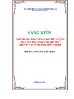 Một số giải pháp nâng cao chất lượng giáo dục hòa nhập cho hs khuyết tật tại trường thpt tân kỳ