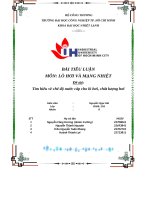 IUH - BÀI TIỂU LUẬN LÒ HƠI VÀ MẠNG NHIỆT - Tìm hiểu về chế độ nước cấp cho lò hơi, chất lượng hơi