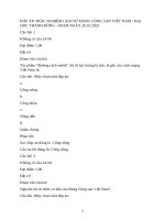 Đáp Án trắc nghiệm lịch sử Đảng cộng sản việt nam   Đại học thành Đông   soạn ngày 20 10 2025