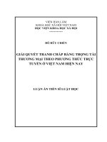 Giải quyết tranh chấp bằng trọng thương mại theo phương thức trực tuyến Ở việt nam hiện nay