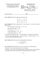 IUH - ĐỀ THI GIỮA KỲ - Toán Cao cấp - 05/04/2025
