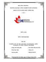 IUH - TIỂU LUẬN TỘI PHẠM HỌC - NGHIÊN CỨU VỀ TỘI LÀM NHỤC NGƯỜI KHÁC ( ĐIỀU 155 BLHS ) VÀ THỰC TRẠNG TỘI PHẠM