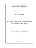 Sự gắn kết với công việc của giảng viên các trường đại học tự chủ
