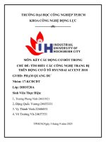 IUH - KẾT CẤU ĐỘNG CƠ ĐỐT TRONG - TÌM HIỂU CÁC CÔNG NGHỆ TRANG BỊ TRÊN ĐỘNG CƠ Ô TÔ HYUNDAI ACCENT 2018