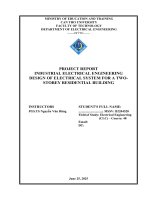 Đồ án Điện công nghiệp – Thiết kế mạng điện cho nhà dân dụng 2 tầng (đầy đủ bản vẽ, thuyết minh, tính toán)