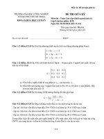 IUH - ĐỀ THI GIỮA KỲ - Toán Cao cấp (Khối ngành kinh tế) - 26/10/2024