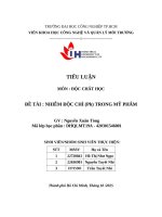 IUH - BÁO CÁO QUẢN LÝ ĐẤT ĐAI - ĐỘC TỐ SOLANINE CÓ TRONG KHOAI TÂY MỌC MẦM