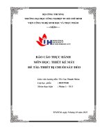 IUH - BÁO CÁO THỰC HÀNH THIẾT KẾ MÁY - THIẾT BỊ CHUỐI SẤY DẺO
