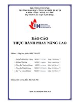 IUH - Thực hành phay nâng cao - CHẾ TẠO VÀ LẮP RÁP HỘP GIẢM TỐC BÁNH RĂNG TRỤ RĂNG THẲNG HAI CẤP DẠNG KHAI TRIỂN