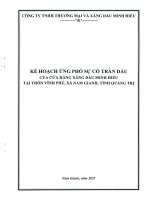 KẾ HOẠCH ỨNG PHÓ SỰ CỐ TRÀN DẦU CỦA CỬA HÀNG XĂNG DẦU MINH HIẾU