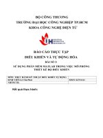 IUH - BÁO CÁO THỰC TẬP ĐIỀU KHIỂN VÀ TỰ ĐỘNG HÓA - SỬ DỤNG PHẦN MỀM MATLAB TRONG VIỆC MÔ PHỎNG THIẾT KẾ BỘ ĐIỀU KHIỂN