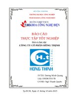 IUH - BÁO CÁO THỰC TẬP TỐT NGHIỆP - CÔNG TY CỔ PHẦN HỒNG THỊNH