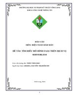 Báo cáo môn Điện toán Đám mây Đề tài tìm hiểu mô hình faas trên dịch vụ serverless