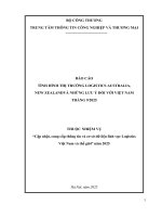 Tình hình thị trường logistics australia, new zealandvà những lưu Ý Đối với việt nam tháng 92025