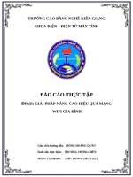 Báo cáo thực tập Đề tài giải pháp nâng cao hiệu quả mạng wifi gia Đình