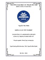 Ảnh hưởng của Định kiến giới Đến lòng tự trọng Ở sinh viên nữ