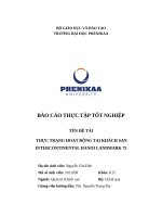Đề tài thực trạng hoạt Động tại khách sạn intercontinental hanoi landmark 72