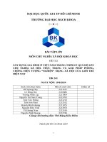 Xây dựng gia Đình Ở việt nam trong thời kỳ quá Độ lên chủ nghĩa xã hội  thực trạng và giải pháp phòng, chống hiện tượng “nghiện” mạng xã hội của giới trẻ hiện nay