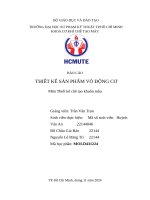 Báo cáo thiết kế sản phẩm vỏ Động cơ môn thiết kế chế tạo khuôn mẫu