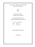 Báo cáo bài thực hành số 1 chủ Đề cài Đặt hệ Điều hành máy trạm windows