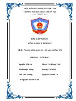 Đ Ề 1 phương pháp quan sát – lý luận và thực tiễn