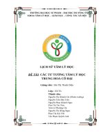 Lịch sử tâm lý học Đề tài các tư tưởng tâm lý học trung hoa cổ Đại