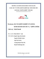 Dự Án dự Án khởi nghiệp cửa hàng kinh doanh sen Đá