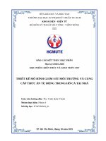 Thiết kế mô hình giám sát môi trường và cung cấp thức Ăn tự Động trong hồ cá tại nhà