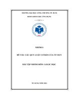 Đề tài các quy luật cơ bản của tư duy