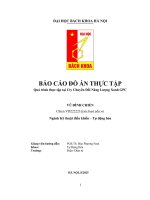 Báo cáo Đồ Án thực tập quá trình thực tập tại cty chuyển Đổi năng lượng xanh gpc