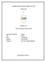 Bài báo cáo Đề tài thuế giá trị gia tăng