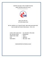 Đề tài những lưu Ý khi tổ chức trò chơi cho sinh viên nam tại biển hồ tràm tỉnh bà rịa   vũng tàu