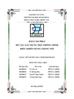 Báo cáo pbl5 Đề tài xây dựng nhà thông minh Điều khiển bằng giọng nói