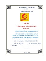 Thiết kế hệ thống xử lý nước thải nhà máy sản xuất giấy vệ sinh, công suất 1400 m3ngày Đêm Đạt