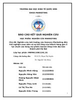 Nghiên cứu Ảnh hưởng của sensory marketing Đến trải nghiệm mua sắm và sự hài lòng của khách hàng gen z tại chuỗi cửa hàng mỹ phẩm sammi shop trên Địa bàn thành phố hà nội