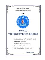 Báo cáo thu hoạch thực tế giáo dục  tại trường tiểu học phú mỹ 1