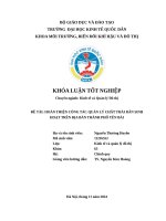 Đề tài hoàn thiện công tác quản lý chất thải rắn sinh hoạt trên Địa bàn thành phố yên bái