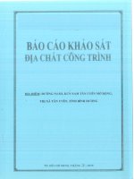Báo cáo khảo sát địa chất công trình - Đường N4-D3, KCN Nam Tân Uyên mở rộng, Thị xã Tân Uyên, tỉnh Bình Dương