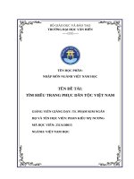 Đề tài tìm hiểu trang phục dân tộc việt nam