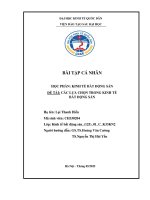 Đề tài các lựa chọn trong kinh tế bất Động sản