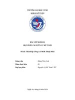 Nguyên lý kế toán Đề tài thành lập công ty tnhh thuận phát