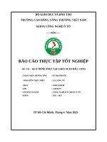 Báo cáo thực tập tốt nghiệp Đề tài  quá trình thực tại gara auto bảo long
