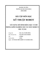 Xây dựng mô hình Động học và mô phỏng kiểm nghiệm cho tay máy robot 3 bậc tự do