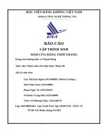 Báo cáo lập trình web web cửa hàng thời trang