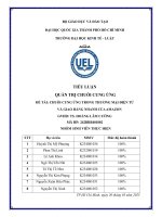 Tiểu luận quản trị chuỗi cung Ứng Đề tài chuỗi cung Ứng trong thương mại Điện tử và giao hàng nhanh của amazon