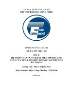 Hệ thống tuyến tính bất biến rời rạc Ứng dụng của xử lý tín hiệu trong tạo hiệu Ứng Âm thanh