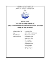 Đề tài phân tích chiến lược kinh doanh của ngân hàng tmcp ngoại thương việt nam (vietcombank)